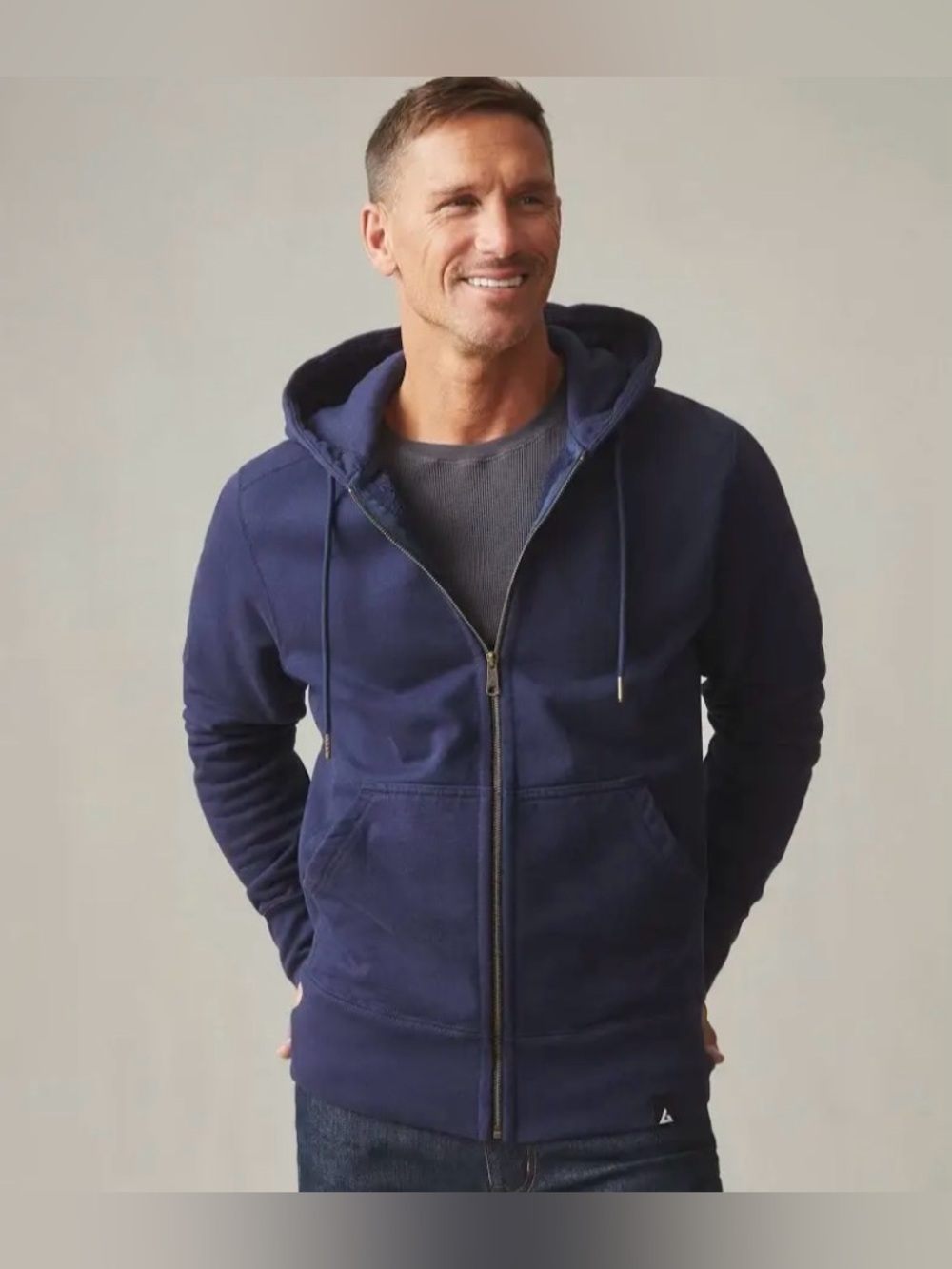 American Giant Men’s Classic Full Zip Hoodie Small Purple Made USA NWOT